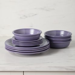 Alternative view of Fiesta China Lavender Classic Rim 12-Piece Dinnerware Set, Service for 4