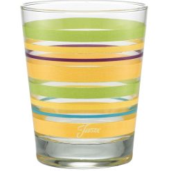 Alternative view of Fiesta China Retired 15 oz. Fiesta® Caribbean Sunset Stripes Tapered Double Old Fashion, Set of 4