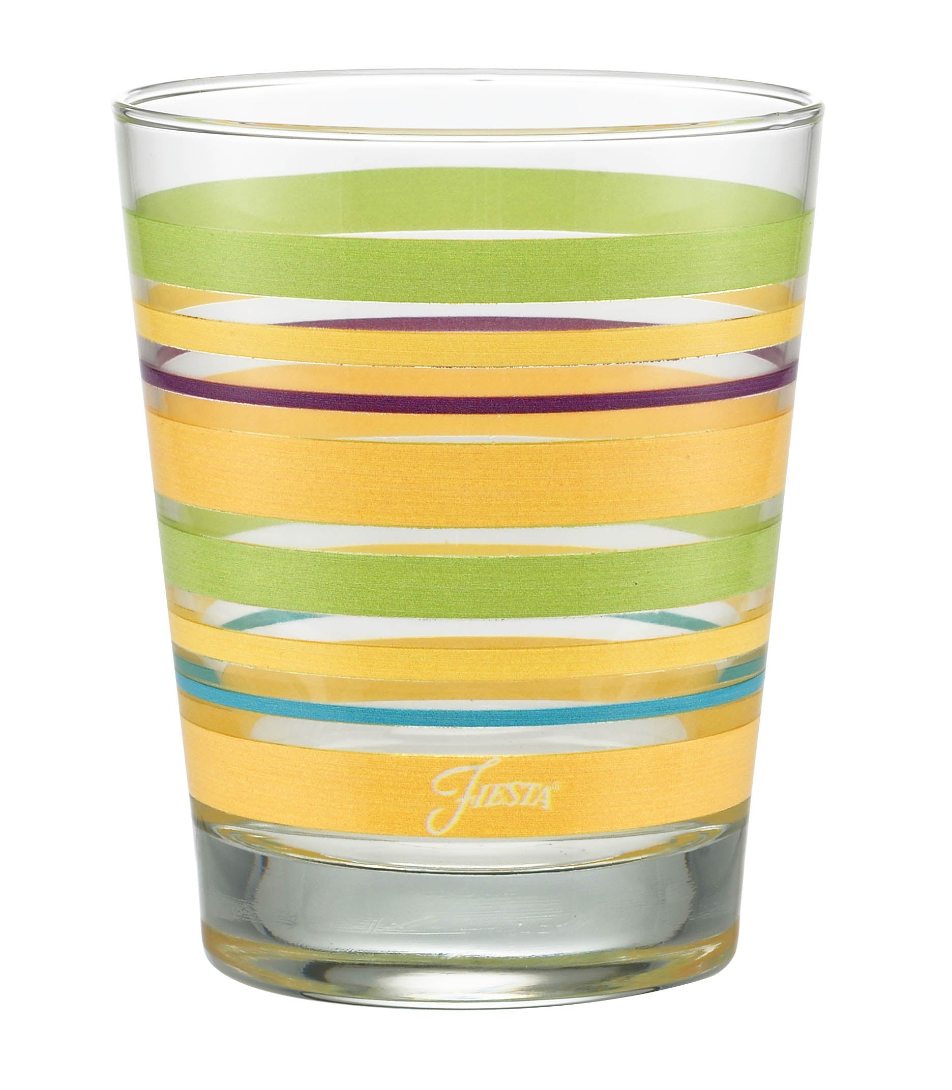 Fiesta China Retired 15 oz. Fiesta® Caribbean Sunset Stripes Tapered Double Old Fashion, Set of 4 - Image 2