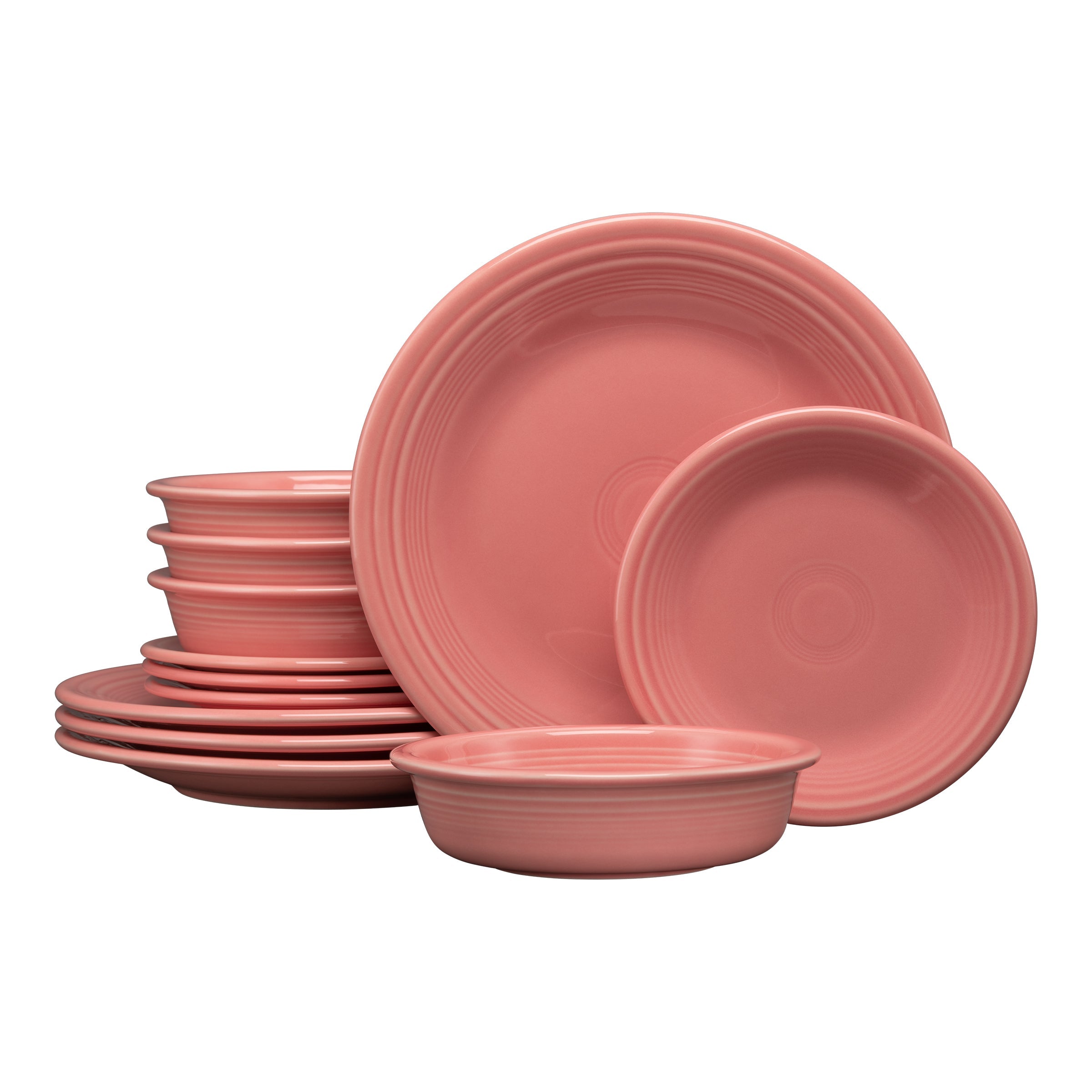 Fiesta China Classic Rim 12-Piece Dinnerware Set, Service for 4 - Image 12