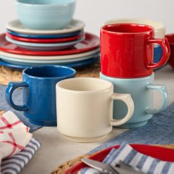 Alternative view of Fiesta China Mixed Americana 16 OZ Set of 4 Stackable Mug Set