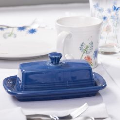 Alternative view of Fiesta China Extra Large Covered Butter Dish 8 1/8 Inch x 5 1/8 Inch