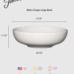 Alternative view of Fiesta China Scarlet Bistro Coupe 9 5/8 Inch Large Bowl 68 OZ