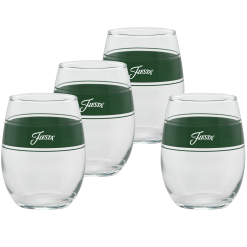 Fiesta China 15 oz. Fiesta® Frame Stemless Wine Jade, Set of 4