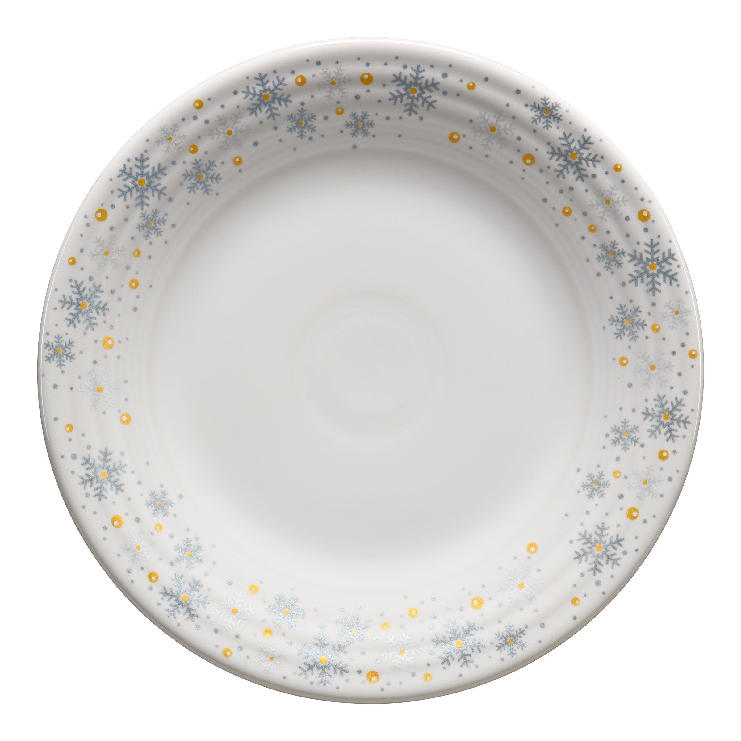 Fiesta China White Snowflake Classic Rim 9 Inch Luncheon Plate