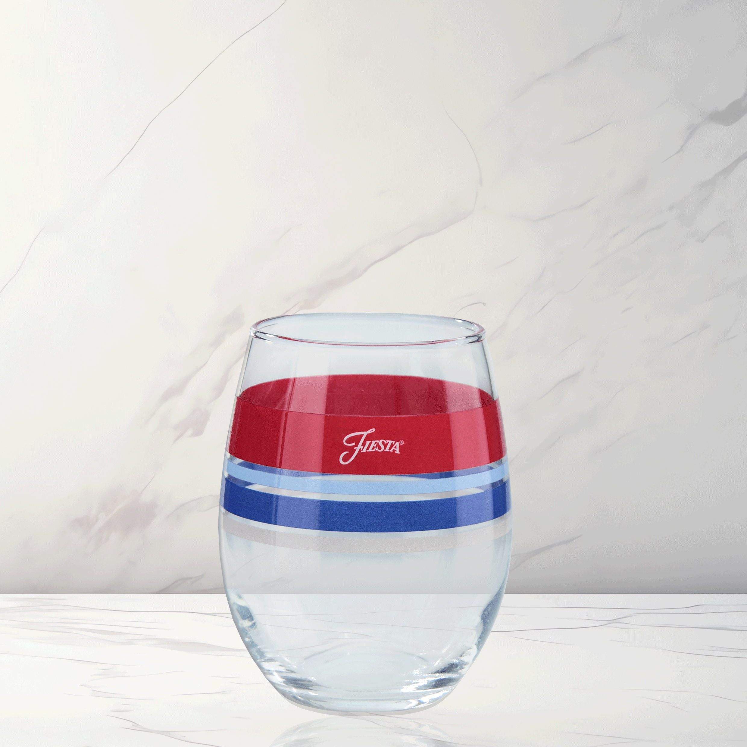 Fiesta China Americana 15 oz. Edgeline Stemless Wine, Set of 4 - Image 3