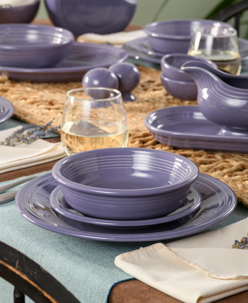 Fiesta China Lavender Classic Rim 3-Piece Place Setting, Service for 1 - Image 3