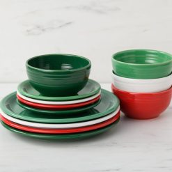 Alternative view of Fiesta China Christmas Mixed Color Bistro Coupe 12-Piece Dinnerware Set, Service for 4