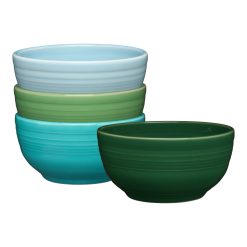 Fiesta China Mixed Aegean Bistro Coupe 5 1/2 Inch Cereal Bowl 22 oz, Set of 4
