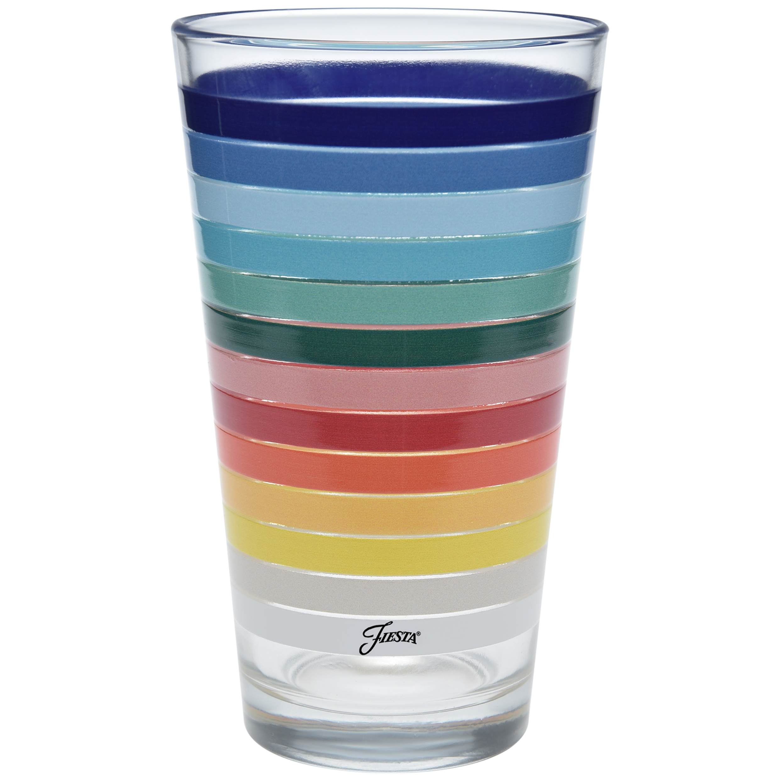Fiesta China 16 oz. All Colors Stripe Cooler Glass - Set of 4 - Image 2