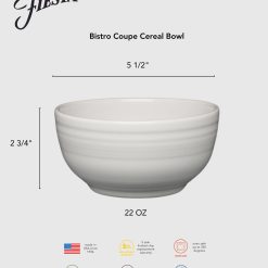 Alternative view of Fiesta China Lavender Bistro Coupe 5 1/2 Inch Cereal Bowl 22 OZ