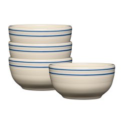 Fiesta China Americana Lapis Bands Set of 4 Bistro Coupe 5 1/2 Inch Cereal Bowl 22 oz