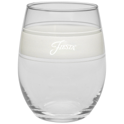 Alternative view of Fiesta China Linen 15 oz. Frame Stemless Glass, Set of 4