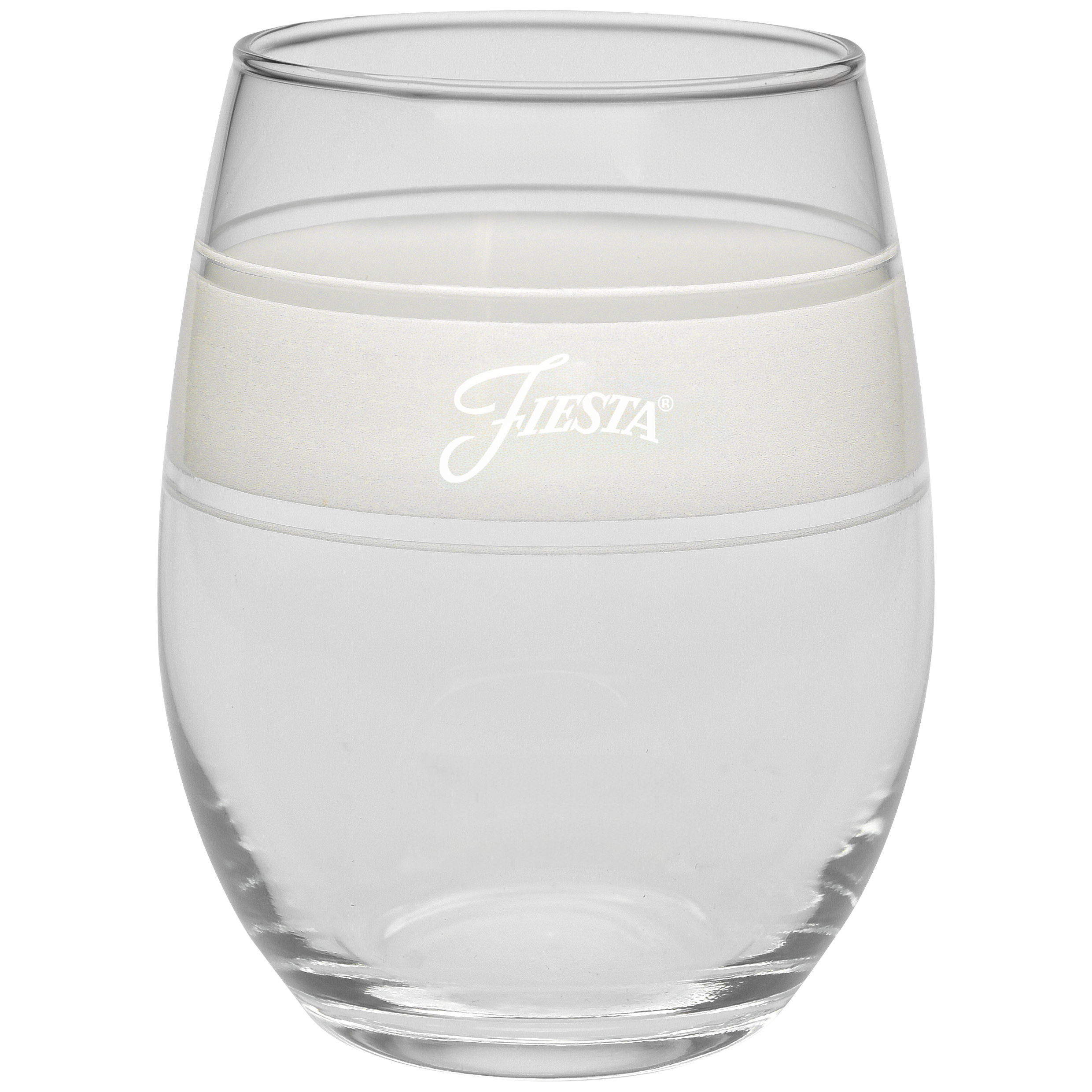 Fiesta China Linen 15 oz. Frame Stemless Glass, Set of 4 - Image 2