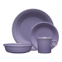 Fiesta China Lavender Classic Rim 4-Piece Place Setting, Service for 1