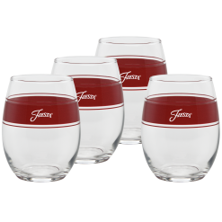 Fiesta China 15 oz. Fiesta® Frame Stemless Wine Scarlet, Set of 4