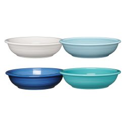 Fiesta China Mixed Coastal Blues Classic Rim 8 3/8-Inch 34OZ Pasta Bowls, Set of 4