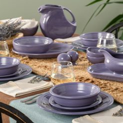Alternative view of Fiesta China Lavender Classic Rim 3-Piece Place Setting, Service for 1