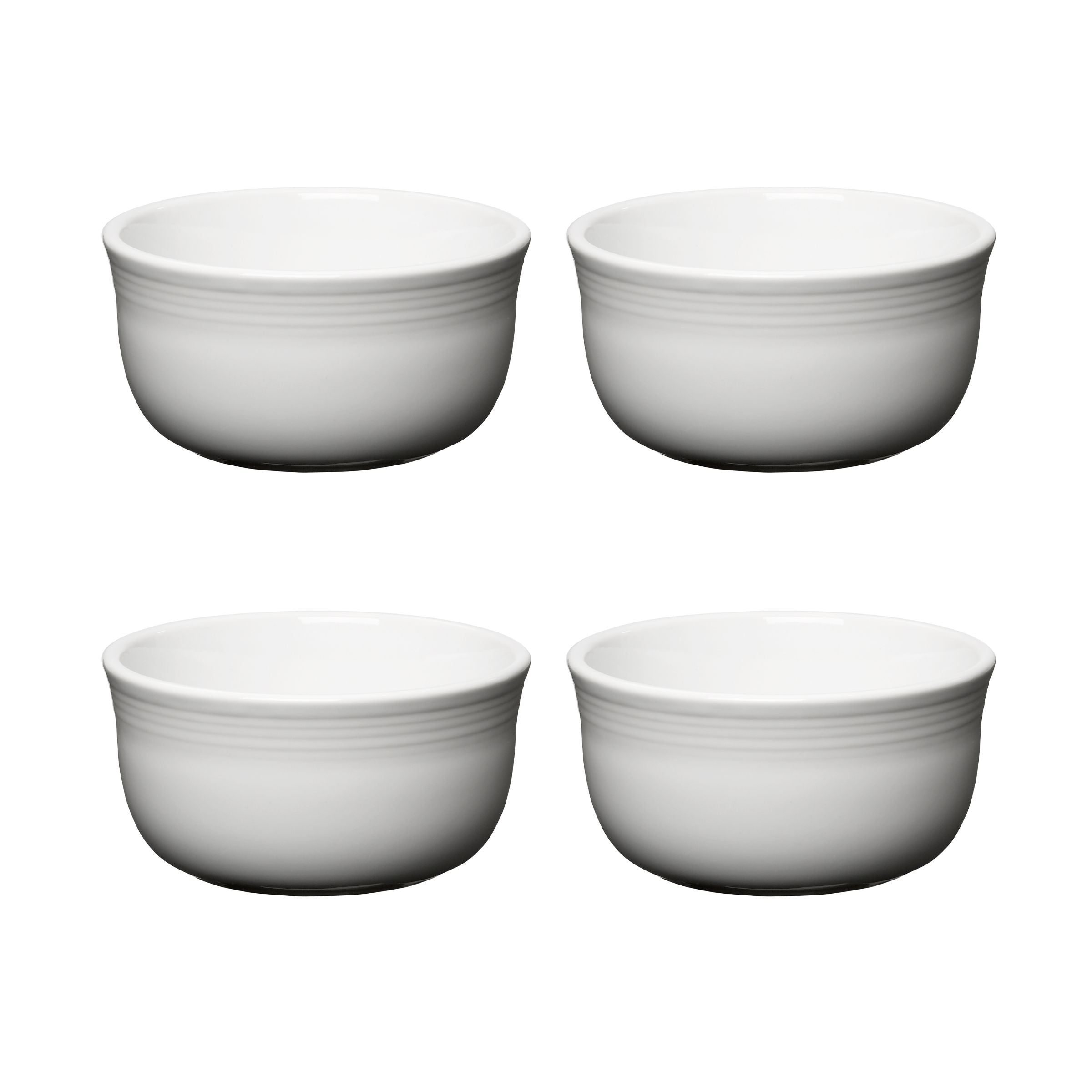 Fiesta China White Set of 4 All-Purpose 6-Inch 28OZ Gusto Bowls