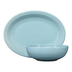 Fiesta China 2-Piece Serve Set 11 5/8 Inch Oval Platter & 38 OZ Bistro Bowl