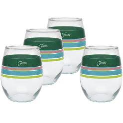 Fiesta China Retired 15 oz. Fiesta® Edgeline Stemless Wine Tropical, Set of 4