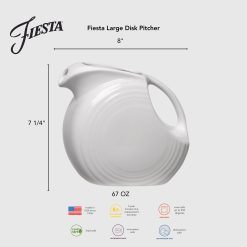 Alternative view of Fiesta China Lavender 67 OZ Large Disk Pitcher
