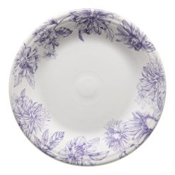 Fiesta China Botanical Floral Lavender Classic Rim 10 1/2 Inch Dinner Plate