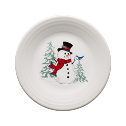Fiesta China Retired Snowman Classic Rim 9 Inch Luncheon Plate
