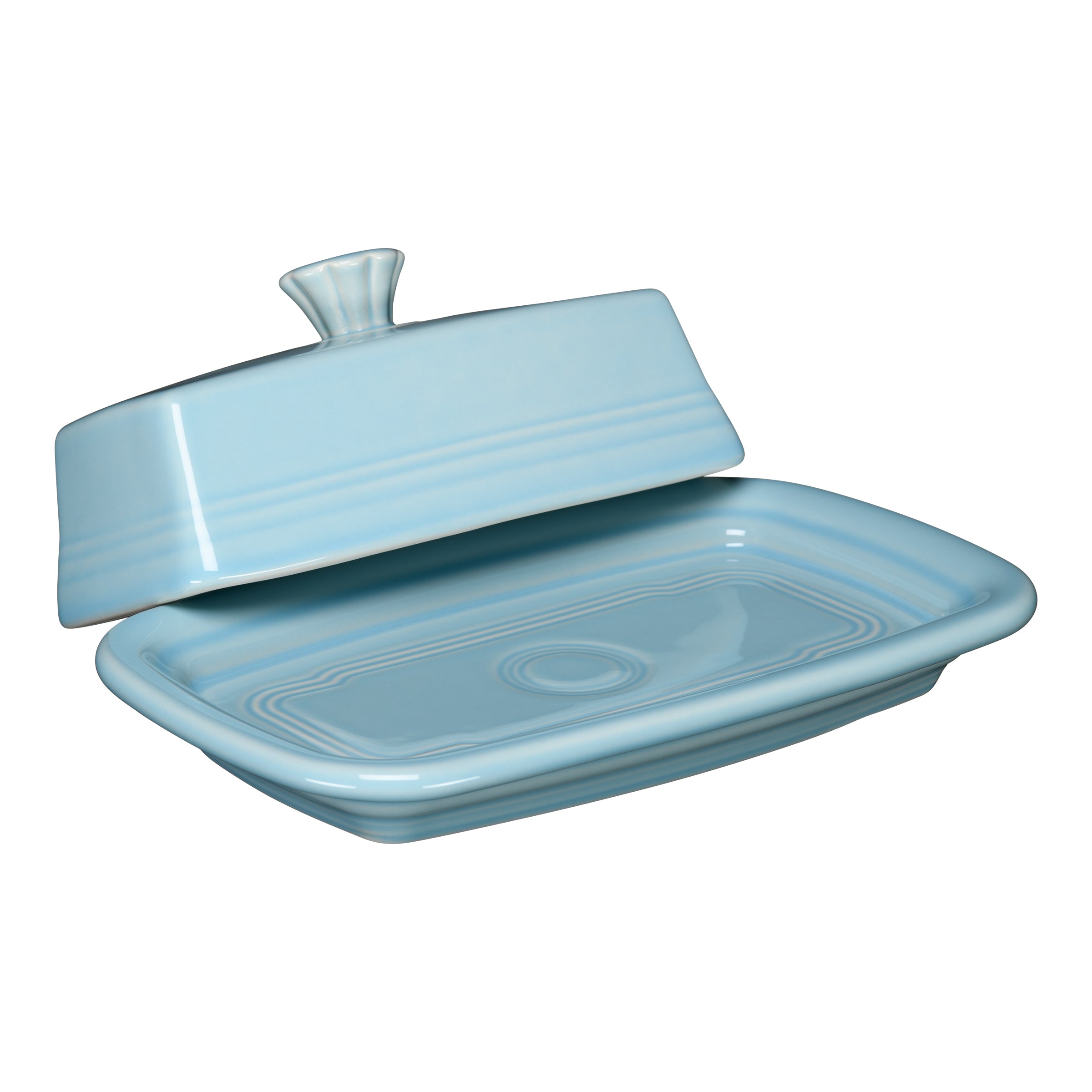 Fiesta China Extra Large Covered Butter Dish 8 1/8 Inch x 5 1/8 Inch - Image 9