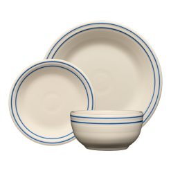 Fiesta China Americana Lapis Band Classic Bistro 3-Piece Place Setting, Service For 1