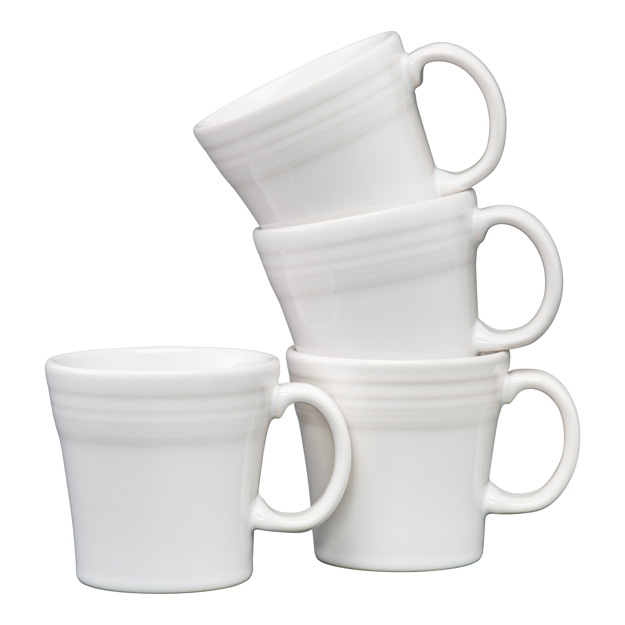 Fiesta China White 15 OZ Set of 4 Tapered Mugs