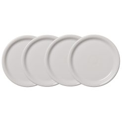 Fiesta China White Bistro Coupe 10 1/2 Inch Dinner Plate, Set of 4