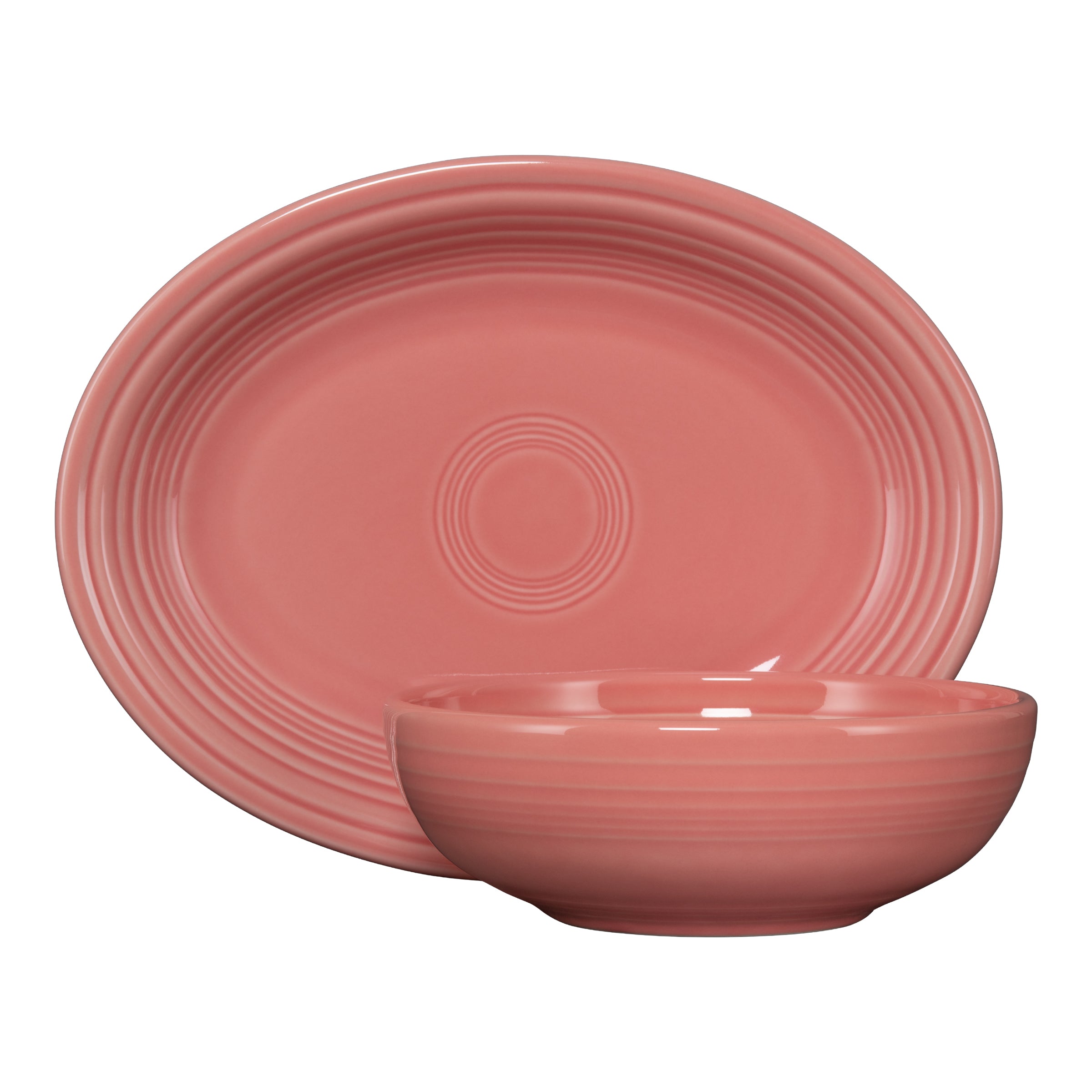 Fiesta China New Retired 2-Piece Serve Set 11 5/8 Inch Oval Platter & 38 OZ Bistro Bowl - Image 3