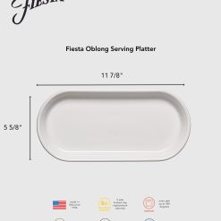 Alternative view of Fiesta China 11 7/8 Inch Oblong Serving Platter Foundry