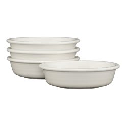 Fiesta China White Classic Rim 6 7/8 Inch Cereal Bowl 19 OZ, Set of 4