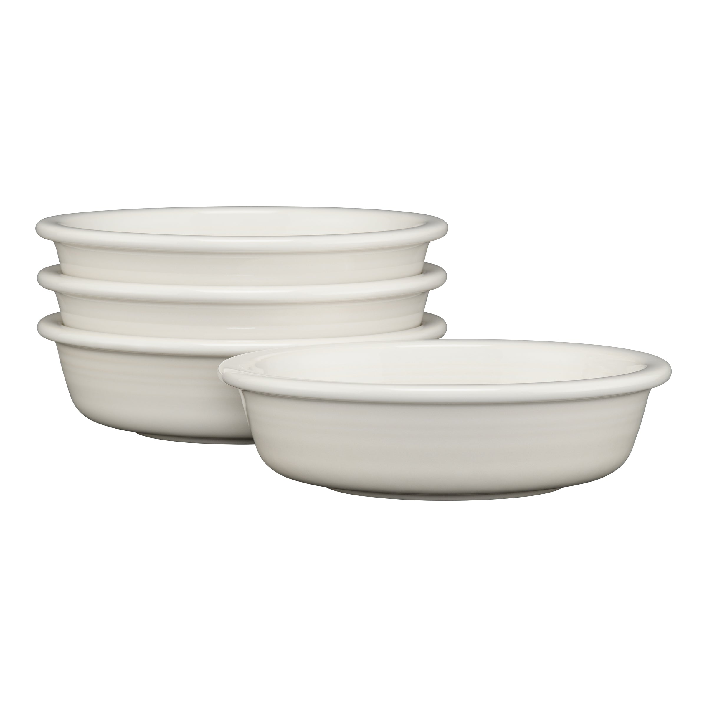 Fiesta China White Classic Rim 6 7/8 Inch Cereal Bowl 19 OZ, Set of 4