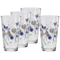 Fiesta China Breezy Floral 16 oz. Cooler Glass - Set of 4