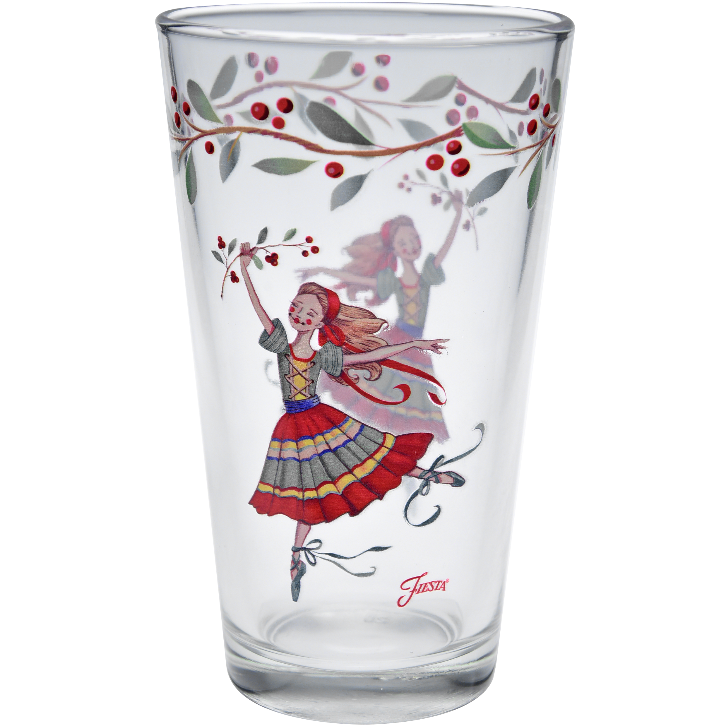 Fiesta China Nutcracker The Ballerina 16 oz. Cooler Glass - Set of 4 - Image 2