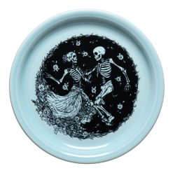 Fiesta China Skeleton Duet Sky Bistro Coupe 9 Inch Luncheon Plate