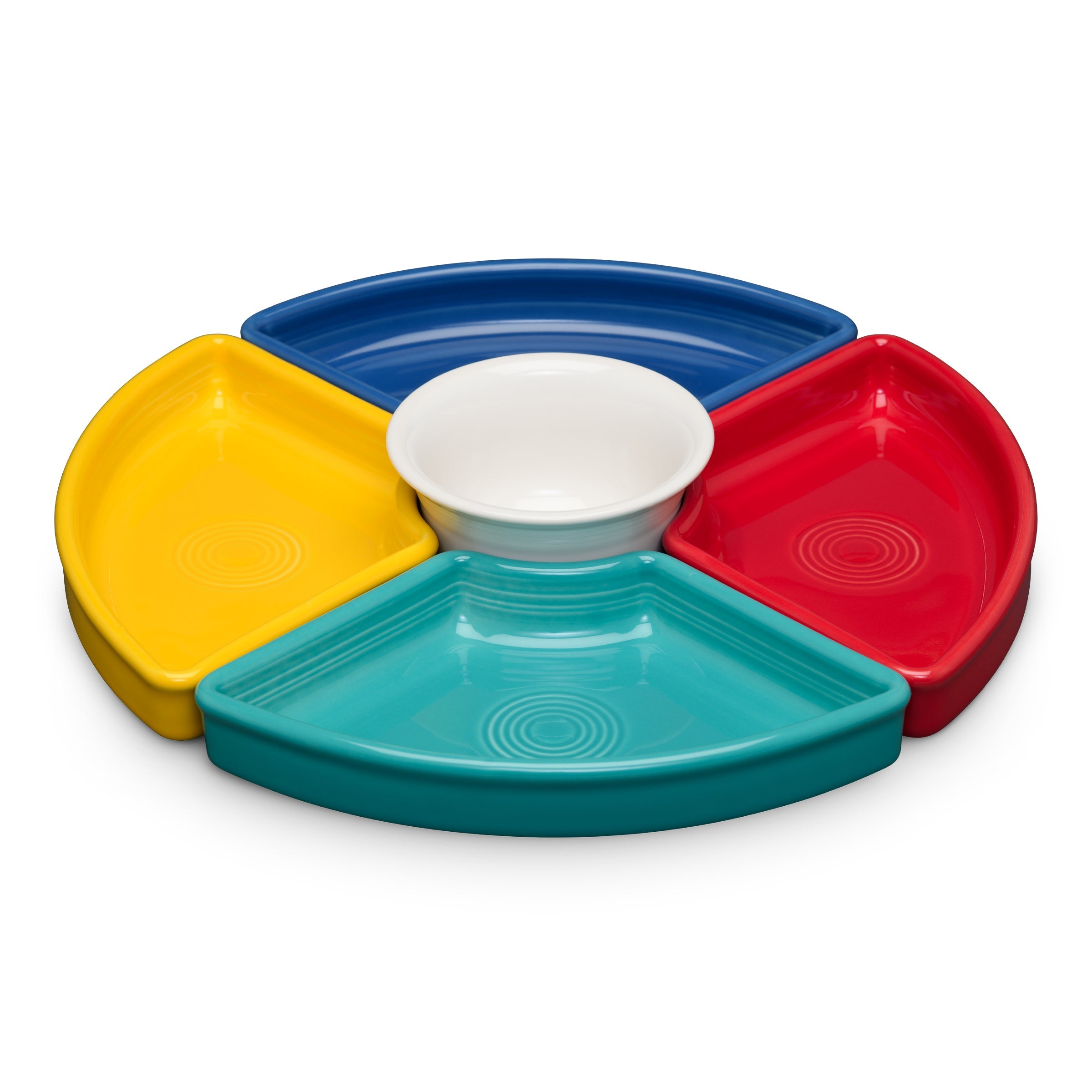Fiesta China Vibrant 5-Piece Mixed Colors Entertaining Set 8 1/5 Inch