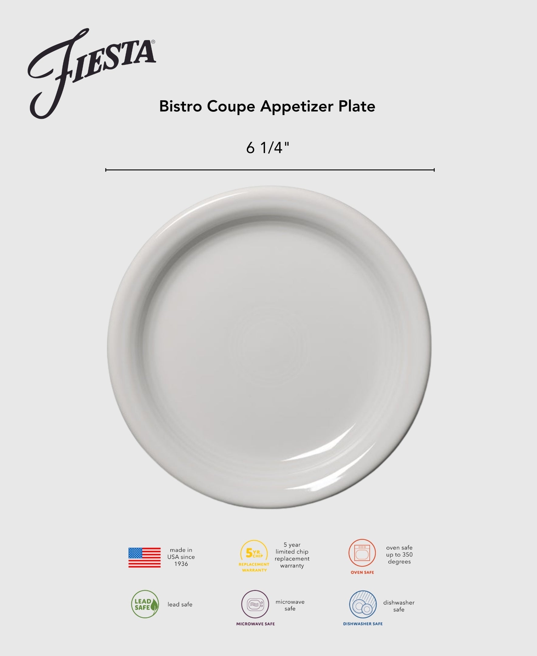 Fiesta China New Retired Bistro Coupe 6 1/4 Inch Appetizer Plate - Image 9