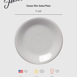 Alternative view of Fiesta China Lavender Classic Rim 7 1/4 Inch Salad Plate