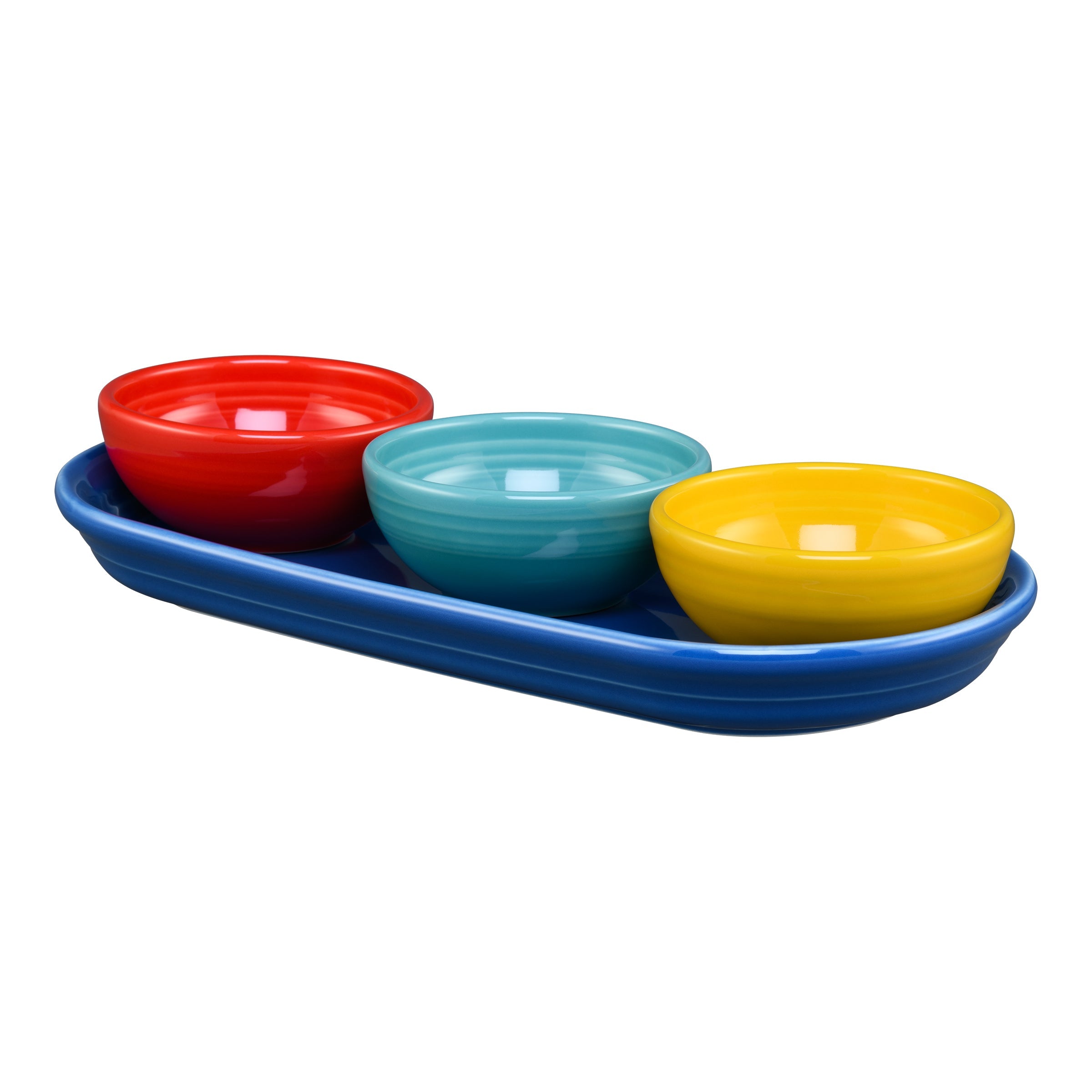Fiesta China Vibrant Mixed Colors 4-Piece Condiment Set